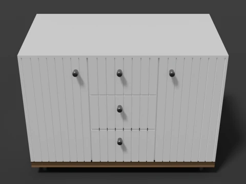 Cassettiera in legno 06 Modello 3D