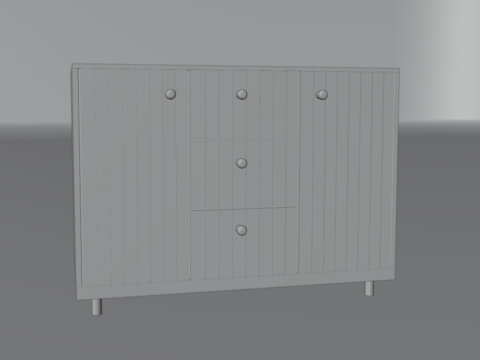 Wooden chest of drawers 06 Modelo 3D