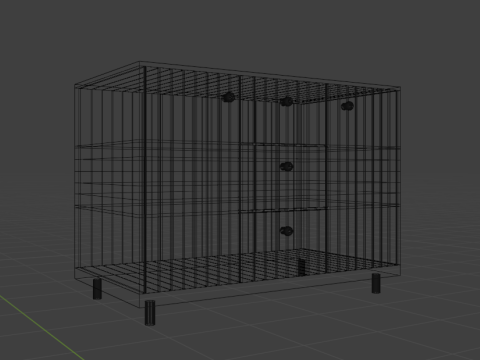 Wooden chest of drawers 06 Modelo 3D