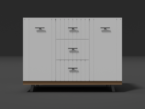 Wooden chest of drawers 07 3Dモデル