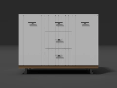 木製チェスト07 3Dモデル