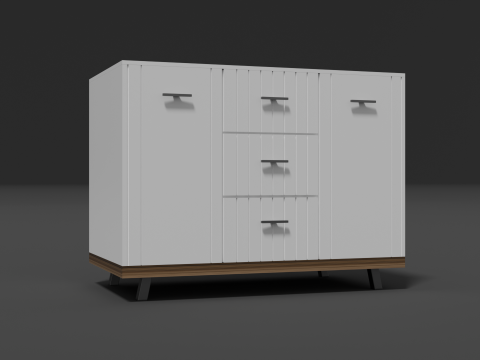 Wooden chest of drawers 07 3Dモデル