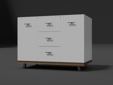 Wooden chest of drawers 07 3Dモデル