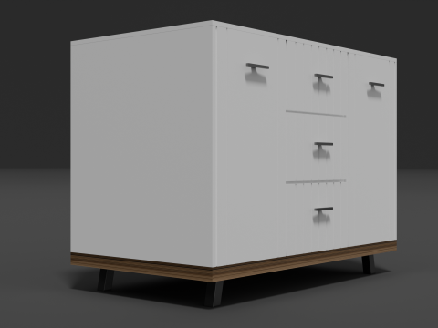 Wooden chest of drawers 07 3Dモデル