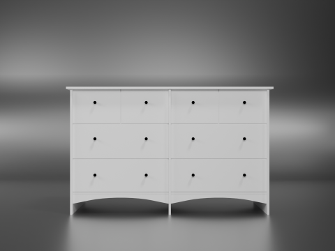 Wooden chest of drawers 08 3Dモデル