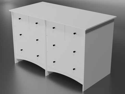 Wooden chest of drawers 08 Modèle 3D