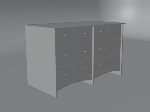 Wooden chest of drawers 08 Modèle 3D