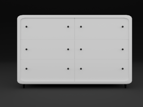 Wooden chest of drawers 09 3Dモデル