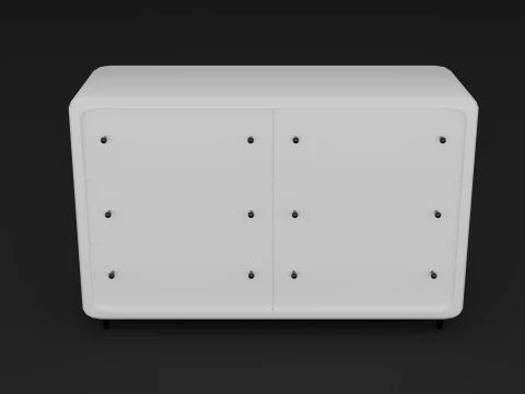 Wooden chest of drawers 09 3D Model