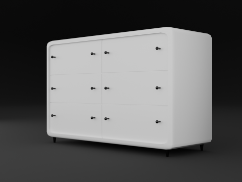 Wooden chest of drawers 09 Modèle 3D