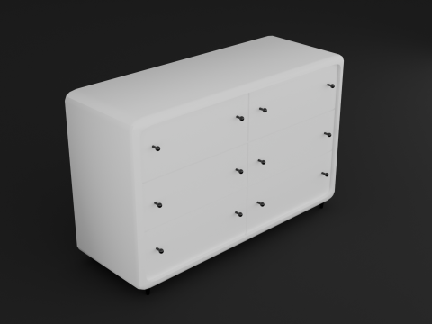 Wooden chest of drawers 09 Modèle 3D