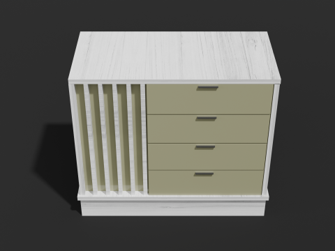 Wooden chest of drawers 10 Modelo 3D
