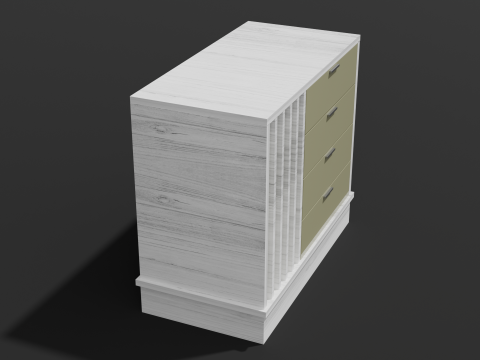 Wooden chest of drawers 10 Modelo 3D