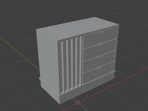 Wooden chest of drawers 10 Modelo 3D