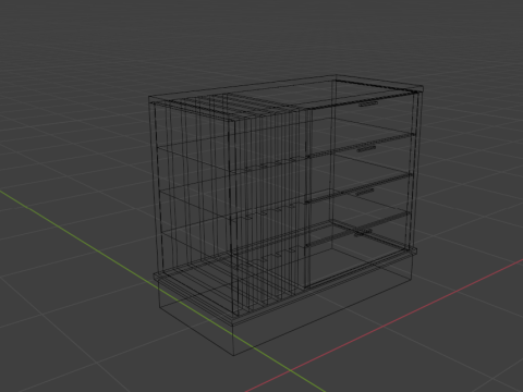 Wooden chest of drawers 10 Modelo 3D