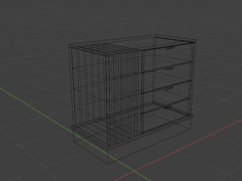 Wooden chest of drawers 10 3D Model