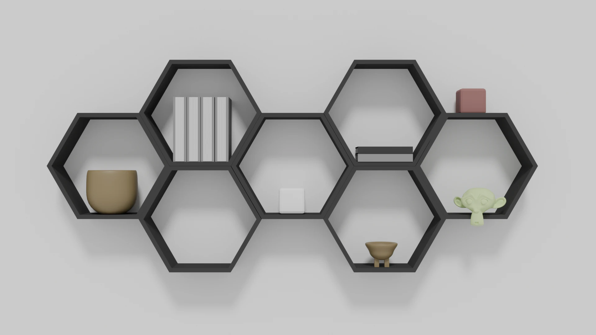 Shelf 02 3D Model .c4d .max .obj .3ds .fbx .stl .blend 