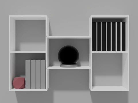 コンボウォールシェルフ RT-11 ホワイト 3Dモデル