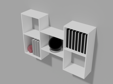 Combo wall shelf RT-11 white 3D Model