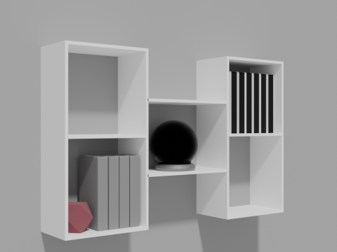 Combo wall shelf RT-11 white 3D Model
