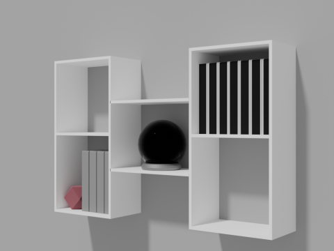 Combo wall shelf RT-11 white 3D Model