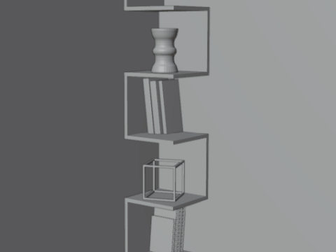 Corner shelf snake 3D Model