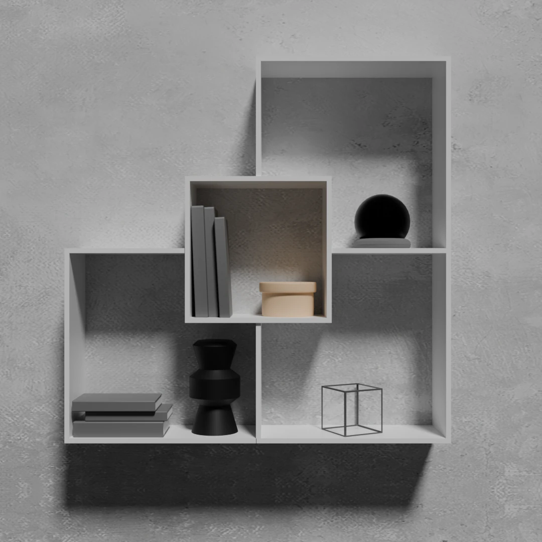 Shelf 08 3D Model .c4d .max .obj .3ds .fbx .stl .blend 