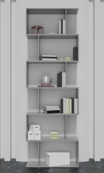 Shelf VAYS grey 3D Model .c4d .max .obj .3ds .fbx .stl .blend 