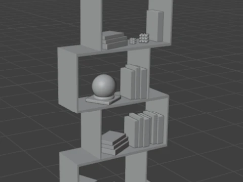 Shelf VAYS grey 3D Model