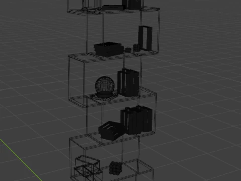 Shelf VAYS grey 3D Model