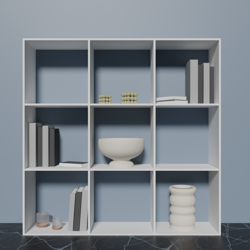 VAYS white shelf for books and toys 3D Модель .c4d .max .obj .3ds .fbx .stl .blend 
