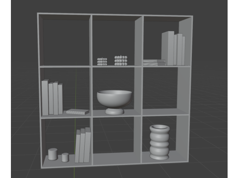 VAYS white shelf for books and toys 3D Модель