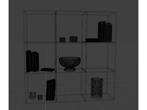 VAYS white shelf for books and toys 3D Модель