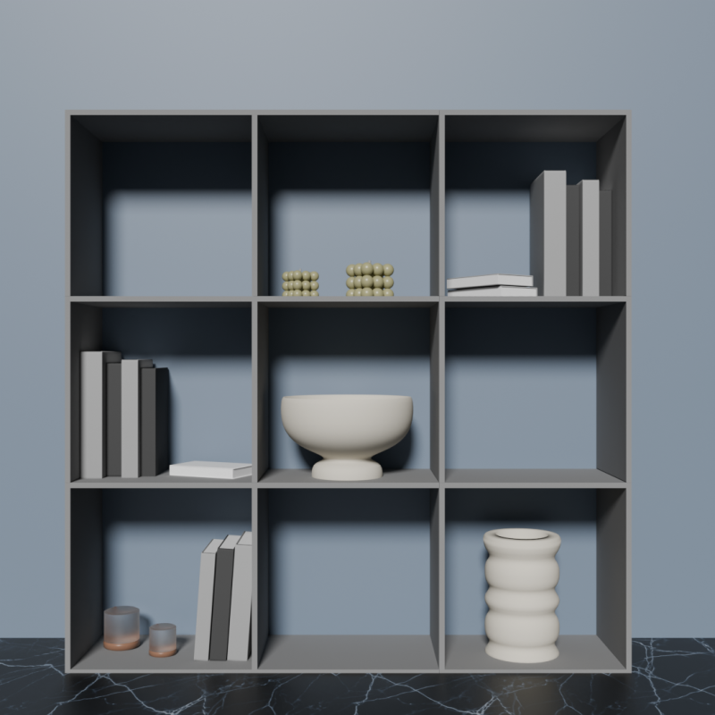 VAYS grey shelf for books and toys Model 3D .c4d .max .obj .3ds .fbx .stl .blend 