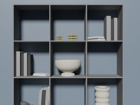 VAYS grey shelf for books and toys 3D Model