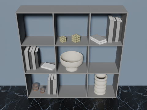 VAYS grey shelf for books and toys Model 3D