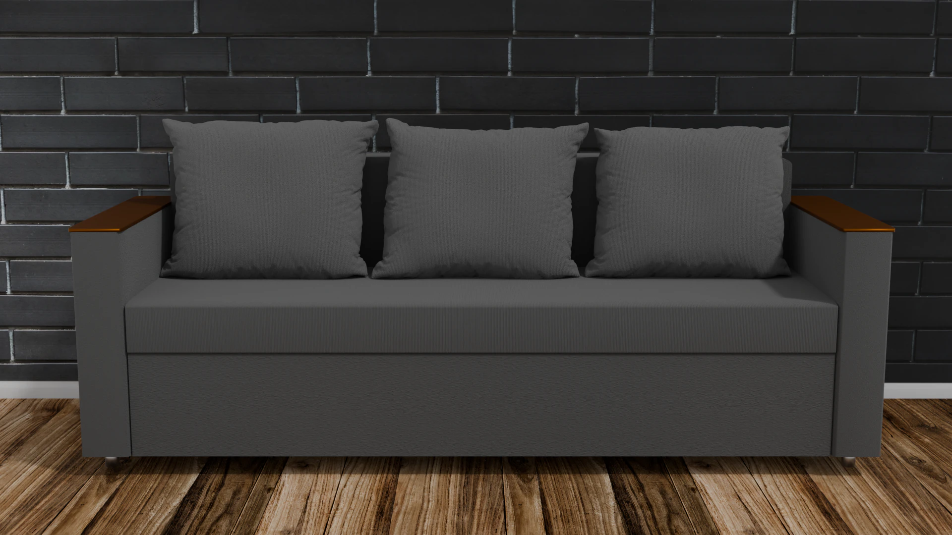 Boston sofa gray 3D Model .c4d .max .obj .3ds .fbx .stl .blend 