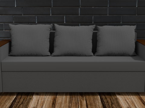 Boston sofa gray Modèle 3D