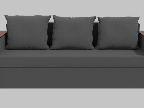 Boston sofa gray 3D Model
