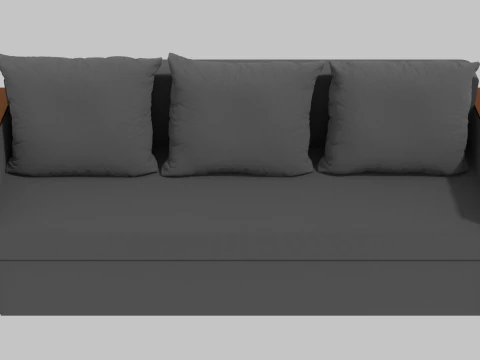 Boston sofa gray 3D Model