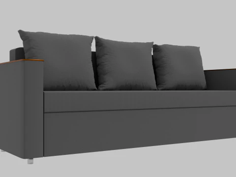 Boston sofa gray 3D Model