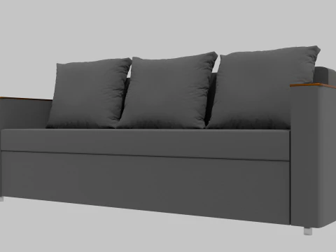 Boston sofa gray 3D Model