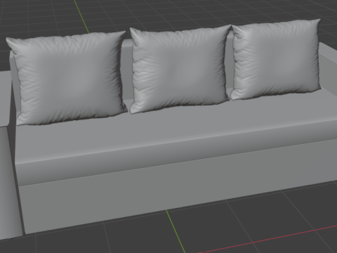 Boston sofa gray 3Dモデル