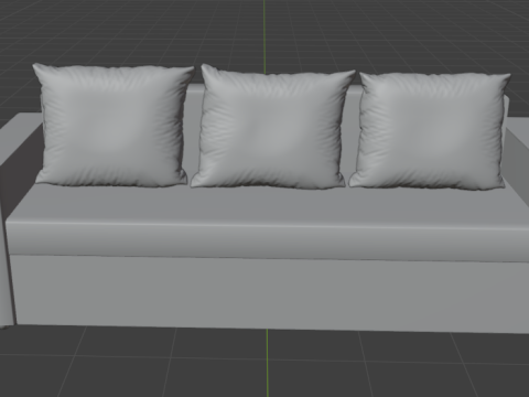 Boston sofa gray 3Dモデル