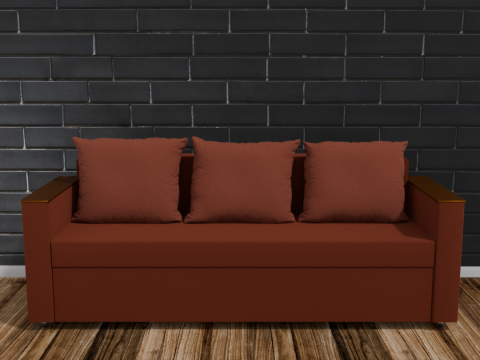 Boston sofa red Modelo 3D