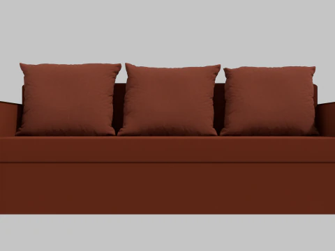 Boston sofa red 3D Model