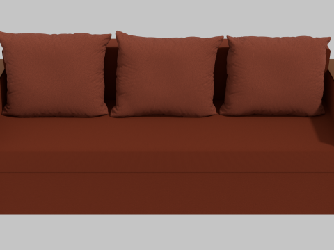 Boston sofa red 3D-Modell