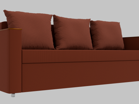 Boston sofa red 3D-Modell
