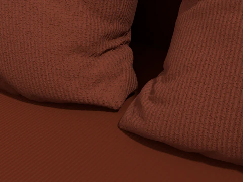 Boston sofa red 3D Model