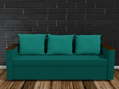 Divano Boston verde Modello 3D